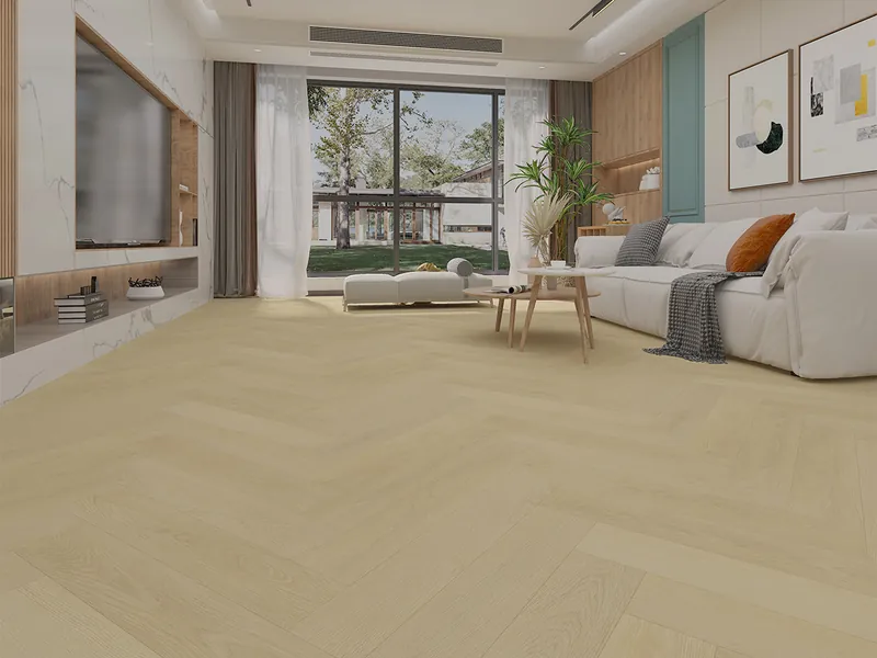 Interieur met Woods Warm Oak Visgraat